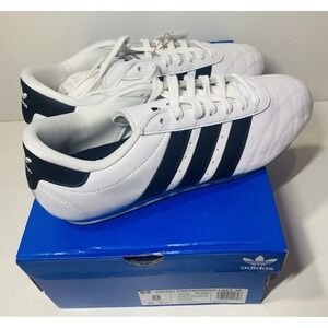 Adidas Taekwondo Lace Shoes Women's Size 8 White Black JS1194 Retro Slim Sneaker